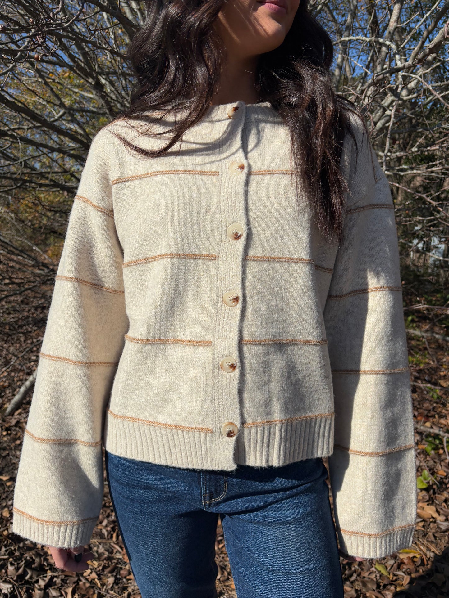 Ivory Button Cardigan