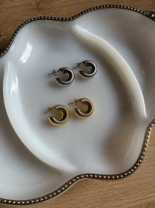 Puffy Snail Hoop Earrings