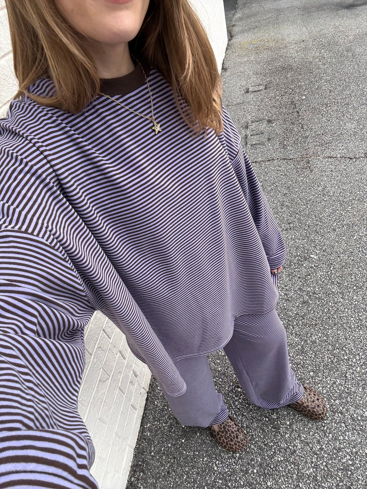 Emilie Purple Striped Top