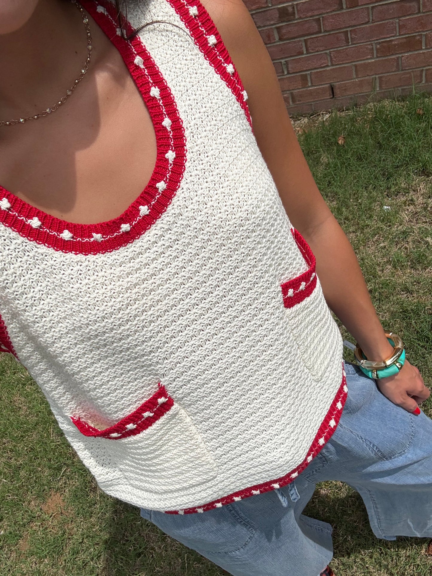 June Contrast Knit Top