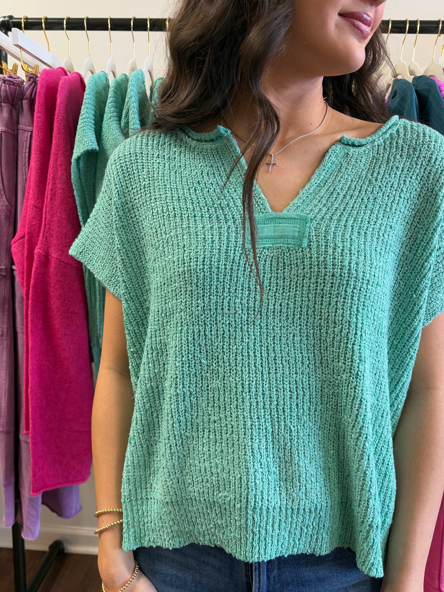 Jules Mint Sweater Top