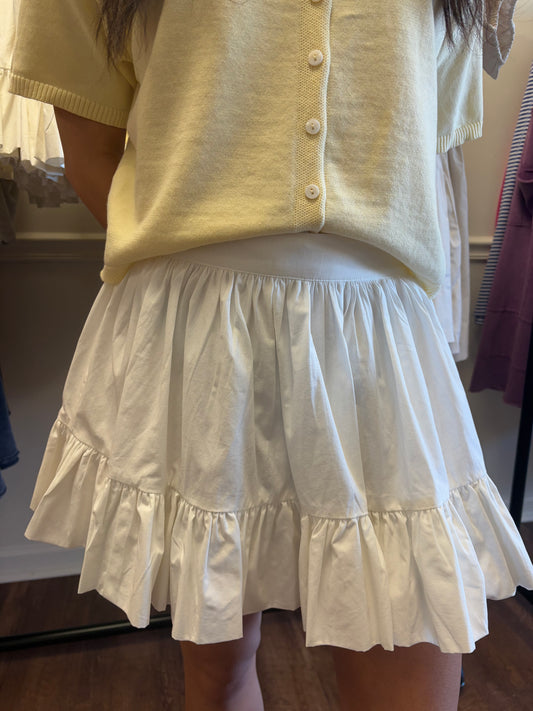 Frannie White Mini Skirt