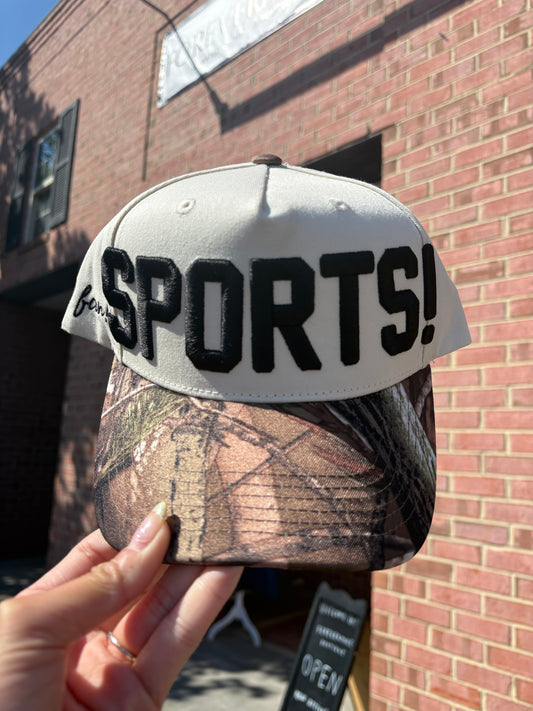 SPORTS! Camo Trucker Hat