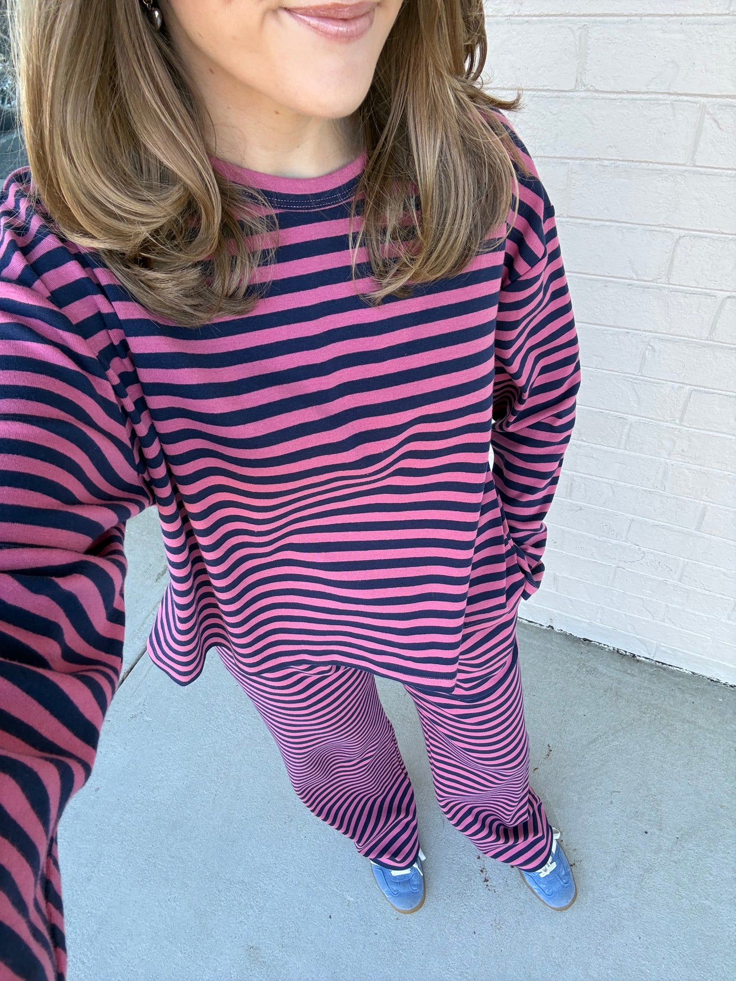 Pinkberry Striped Matching Set