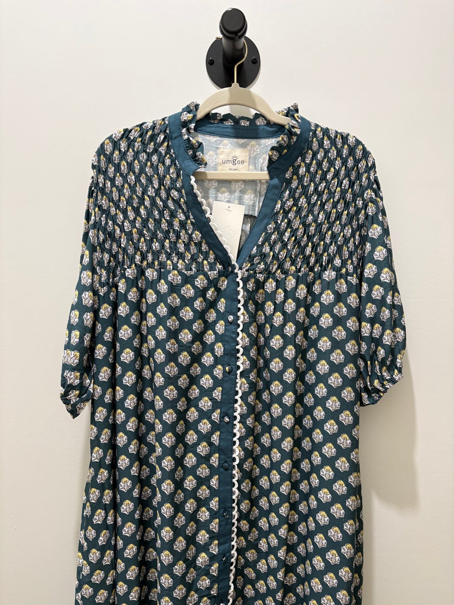 Teal Printed Midi