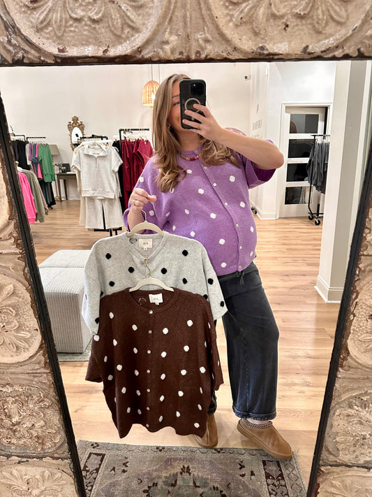 Dottie Polka Dot Short Sleeve Cardigans