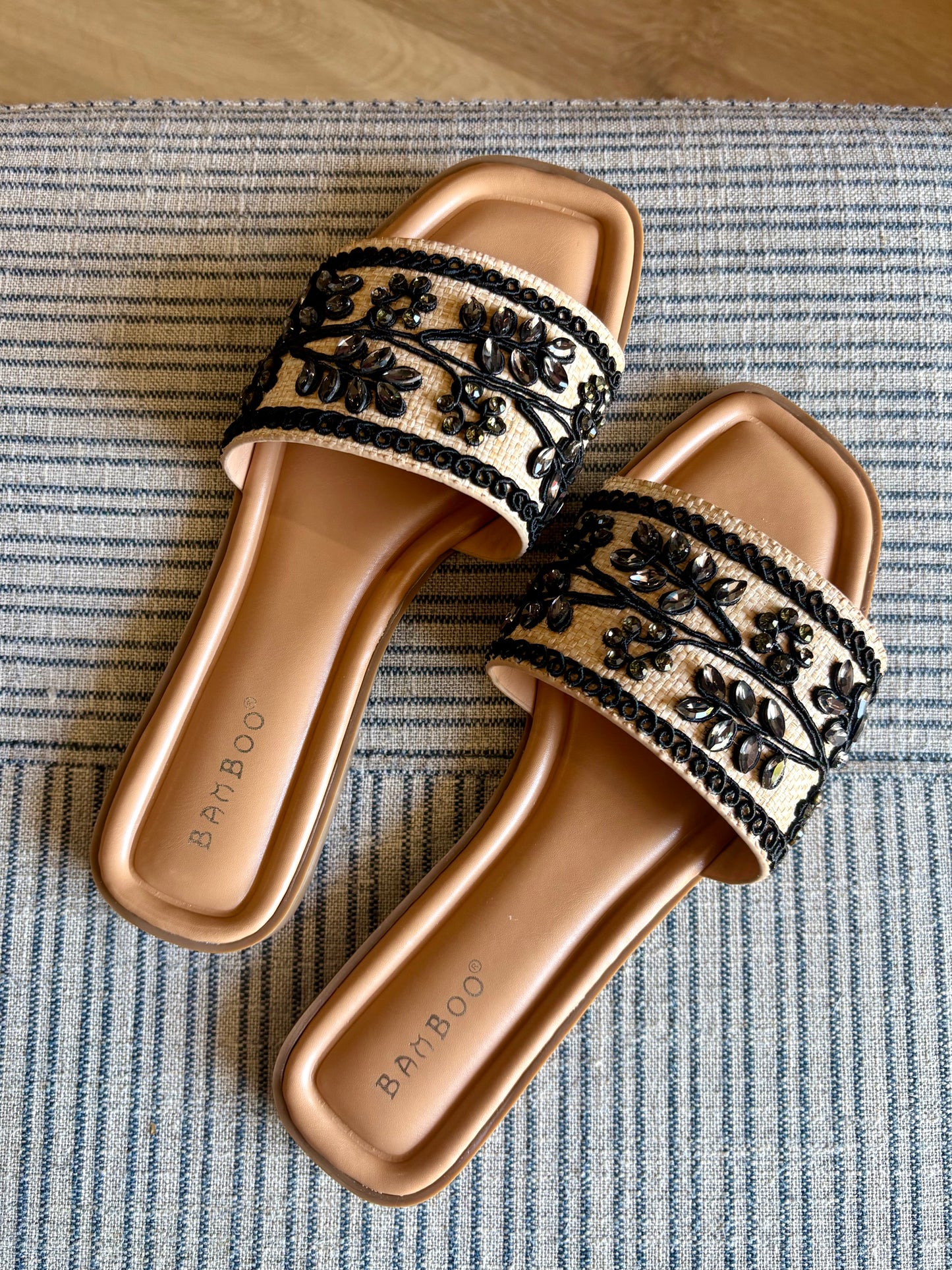 Beaded Raffia Sandal