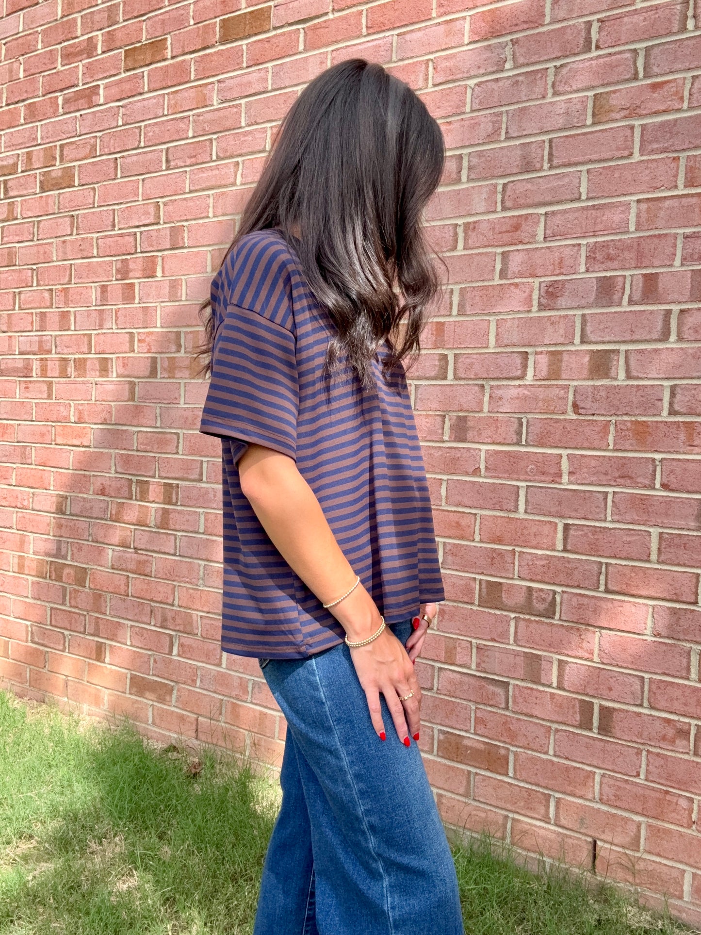 Buttery Soft Oversized Striped Tees