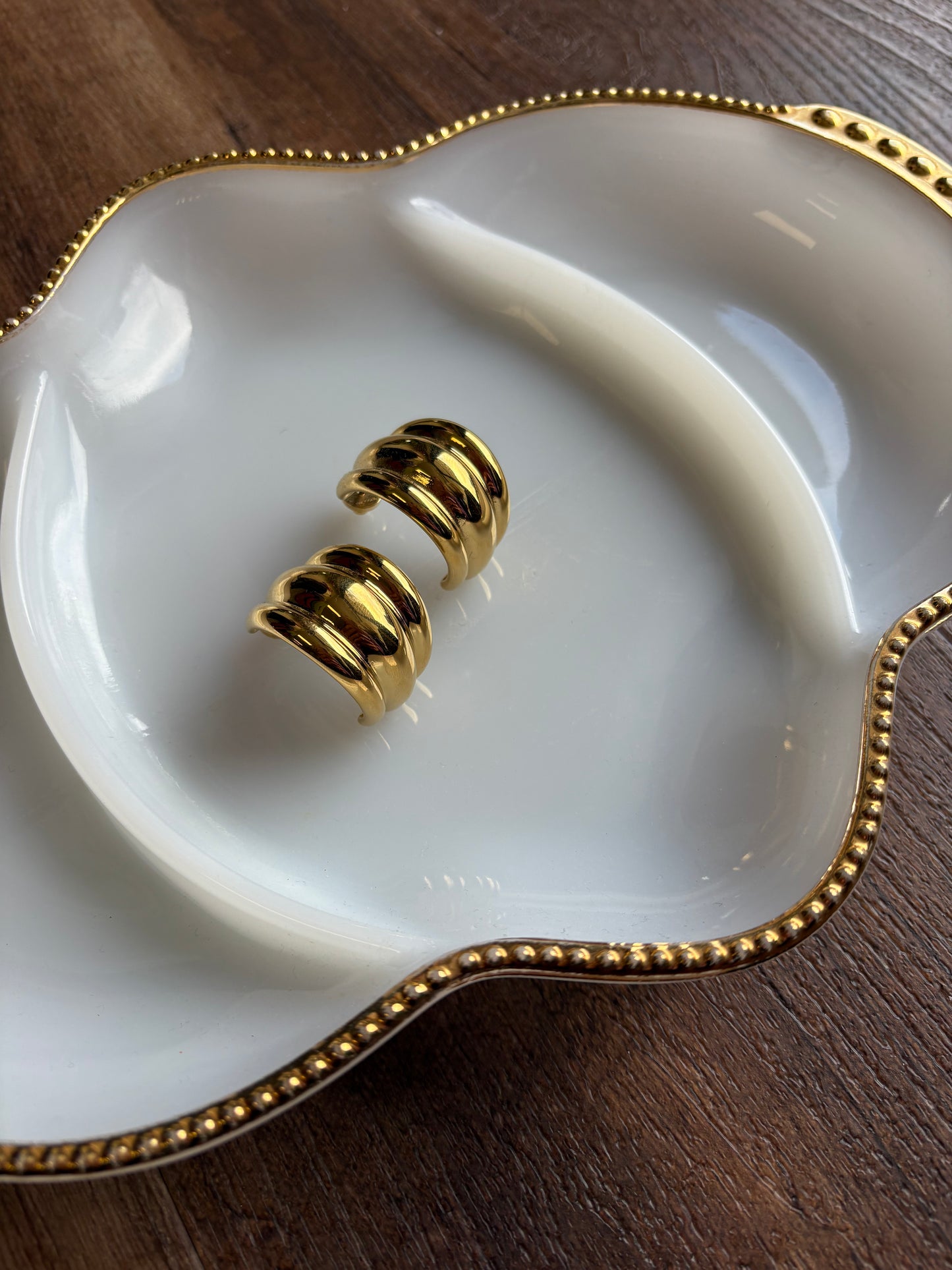 18K Gold Spiral Earrings