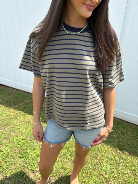 Martini Striped Cotton Tee