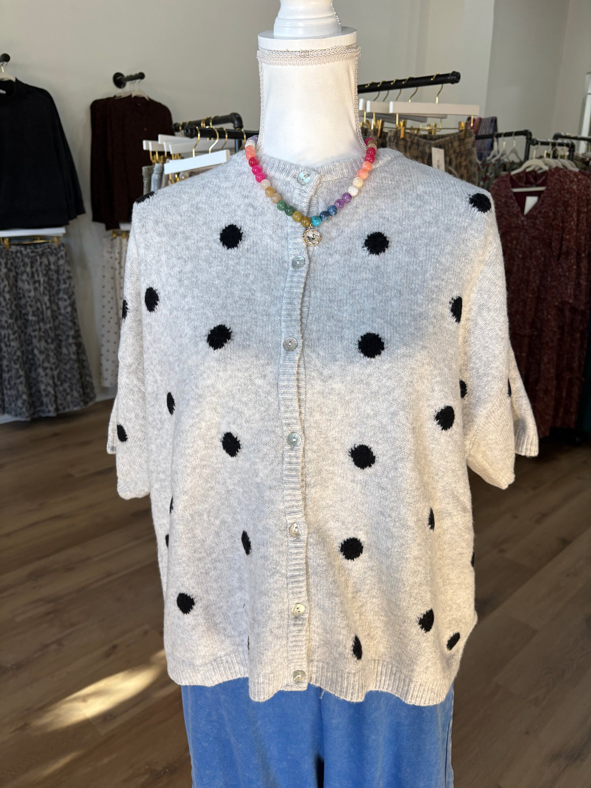 Dottie Polka Dot Short Sleeve Cardigans