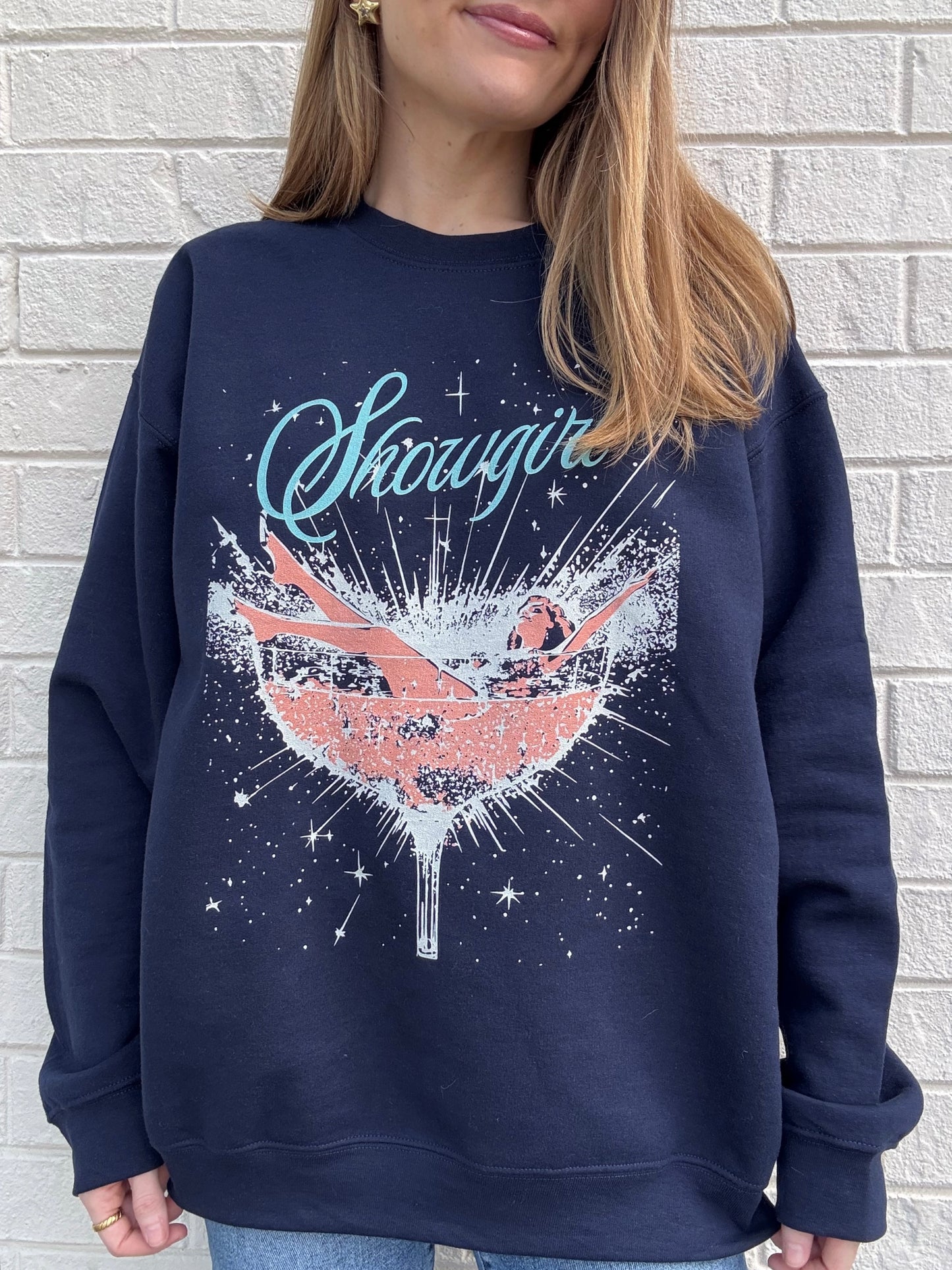 Showgirl Navy Crewneck