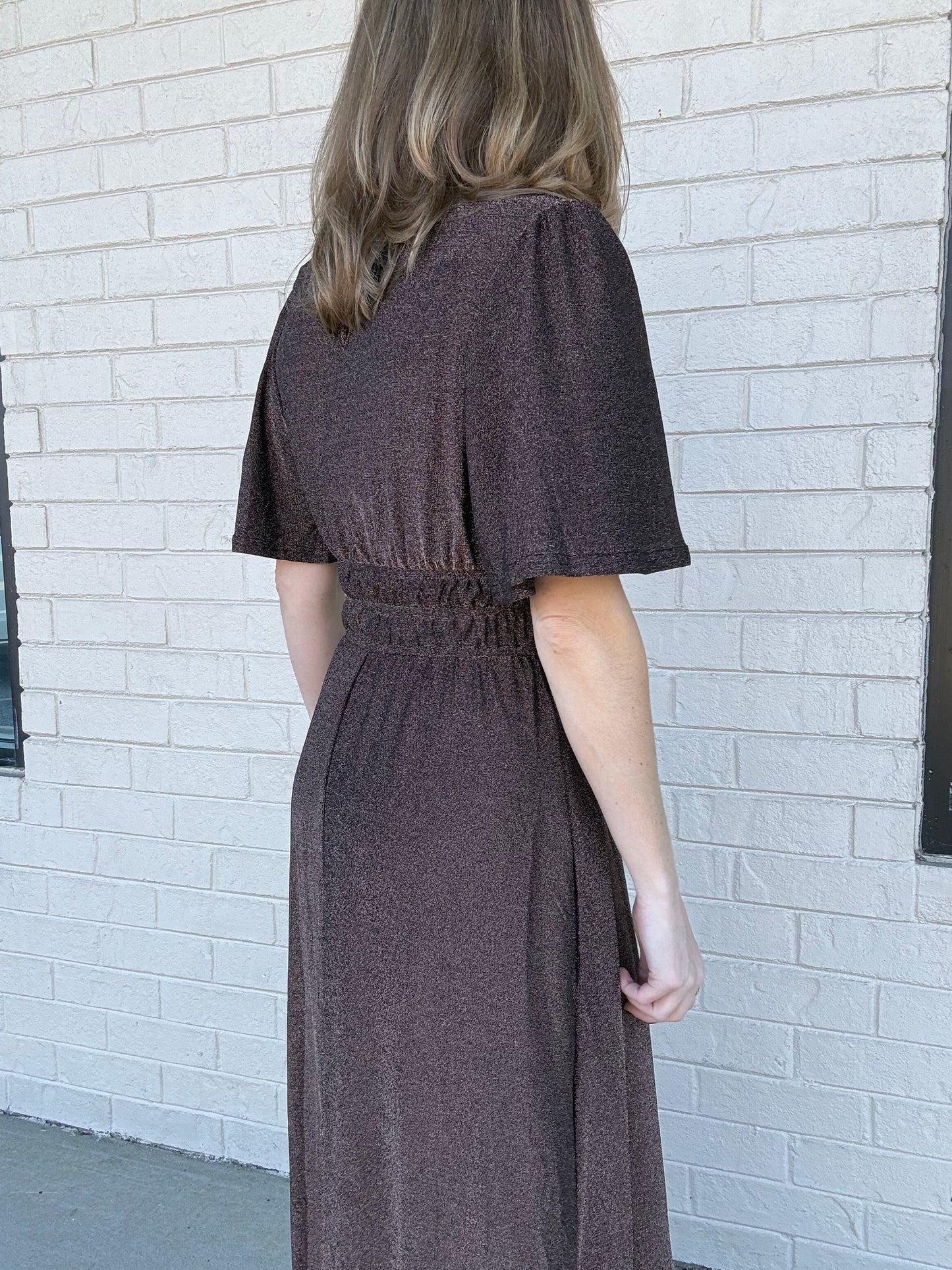 Bronze Knit Maxi Dress