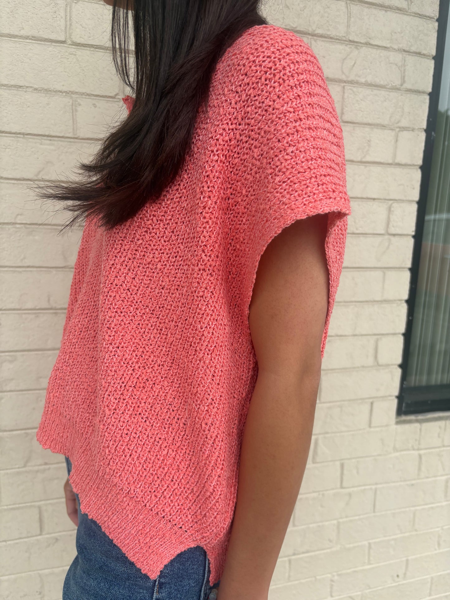 Benny Coral Sweater Top
