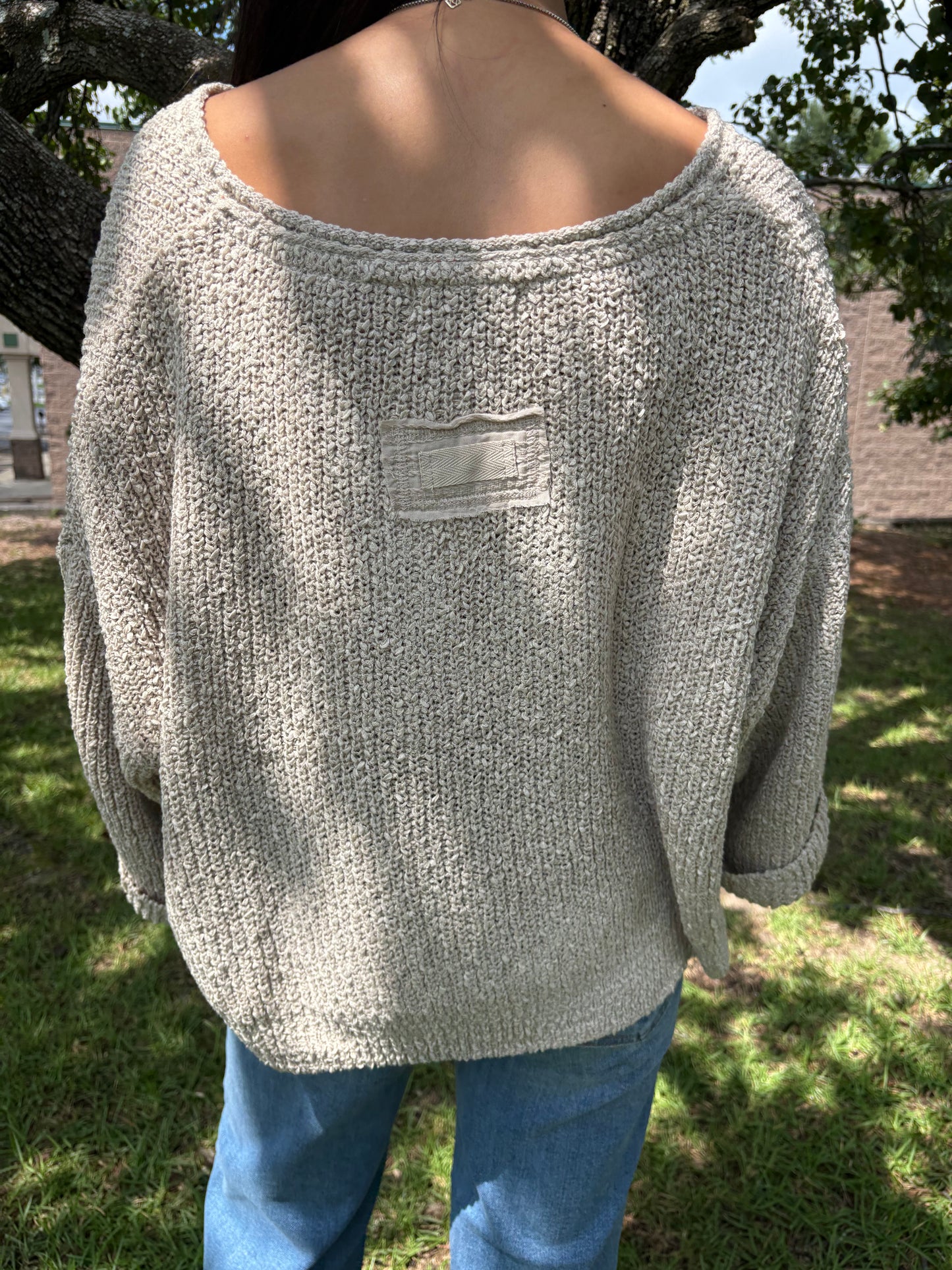 Wren Oatmeal Sweater Top