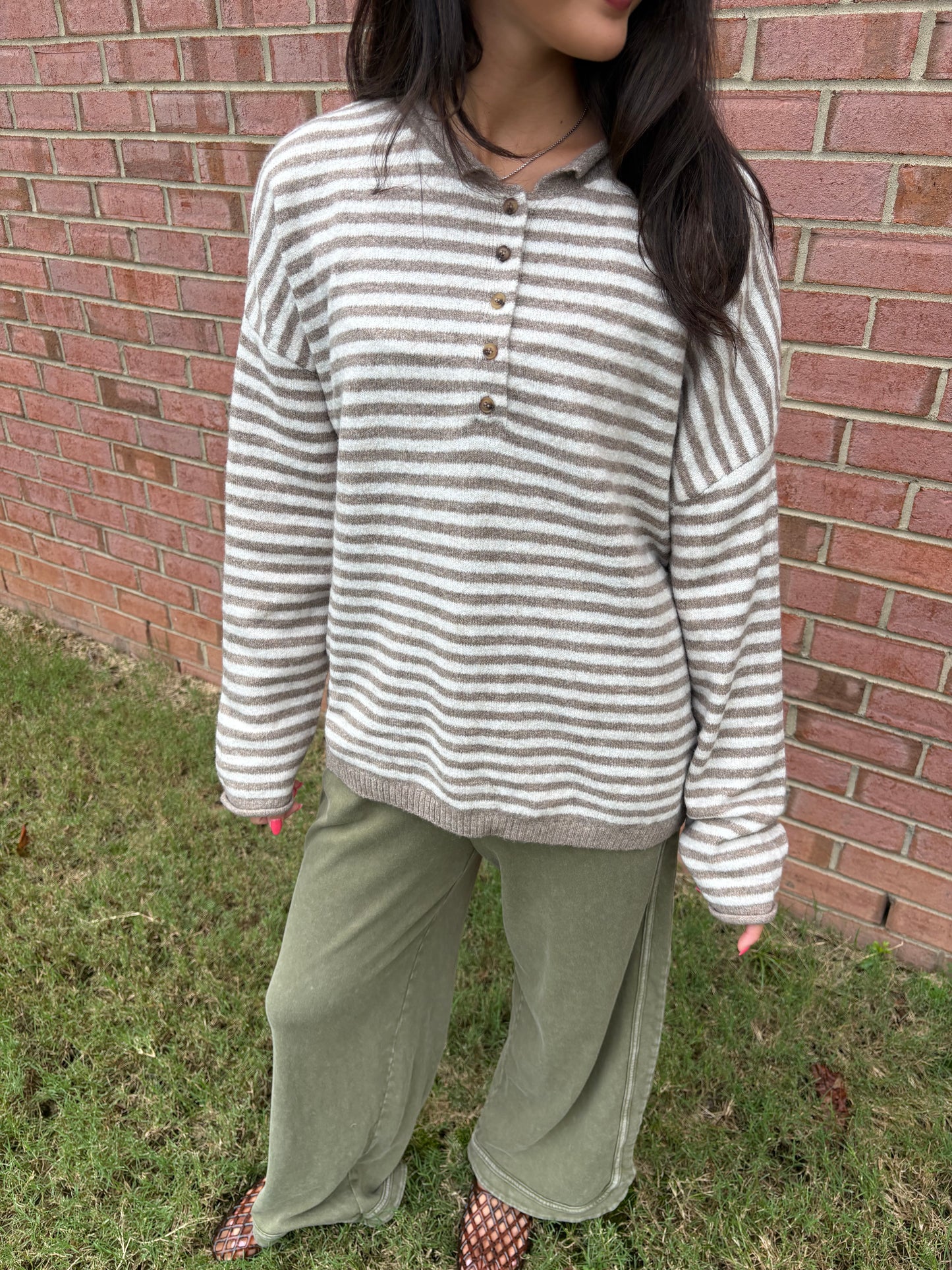 Everyday Henley Striped Cardigans