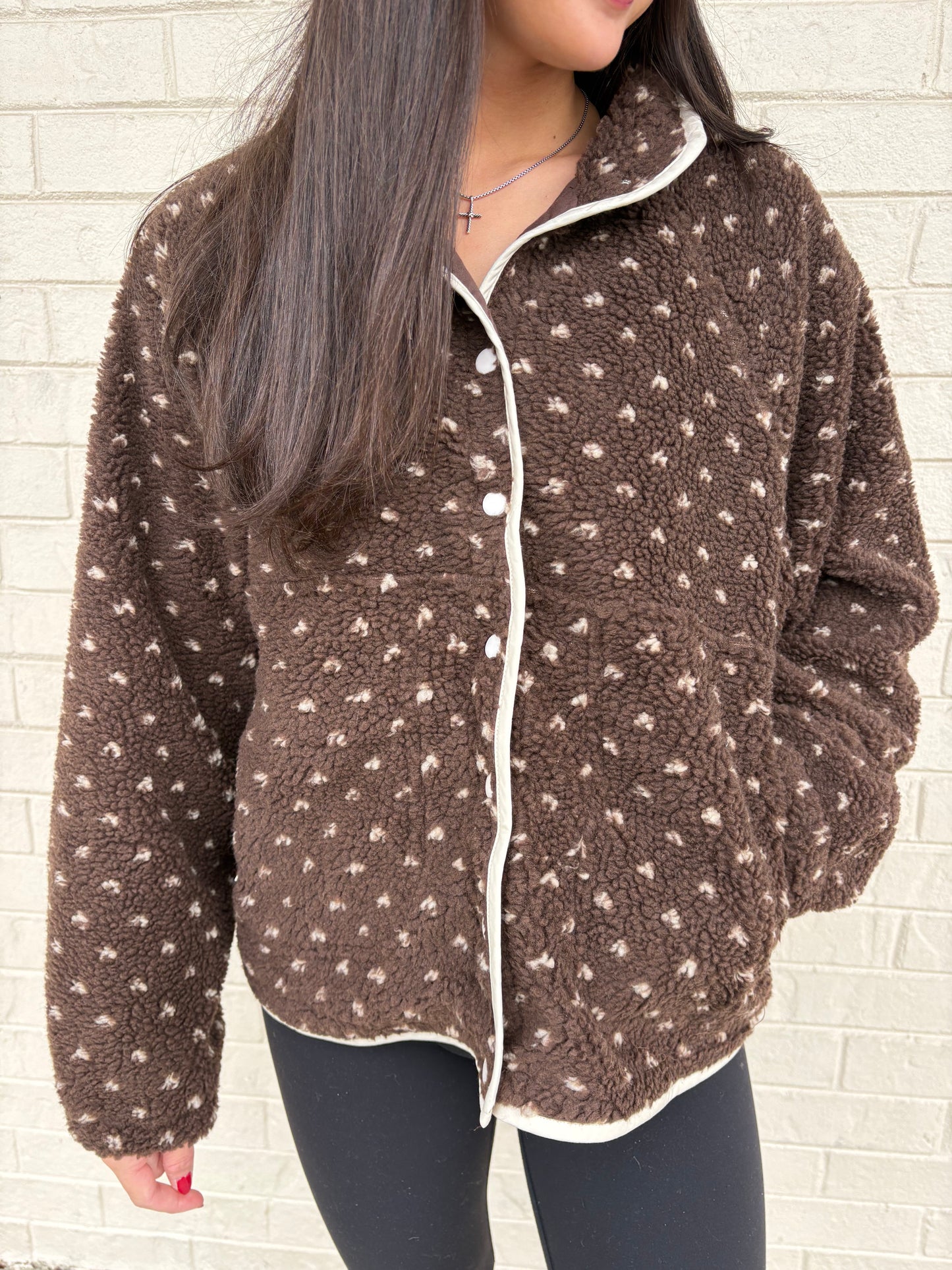 Brown Fleece Puffer Jacket