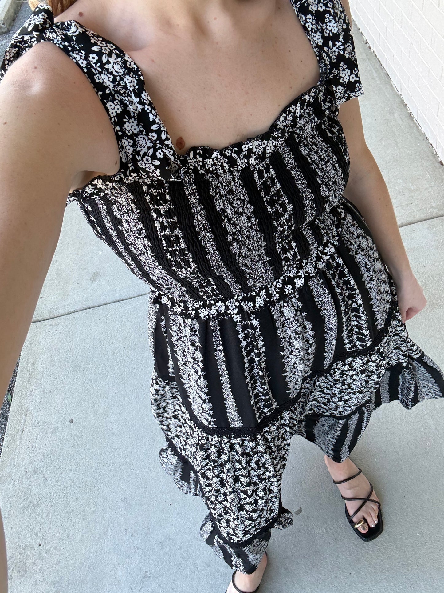 Floral Smocked Tiered Maxi Dress