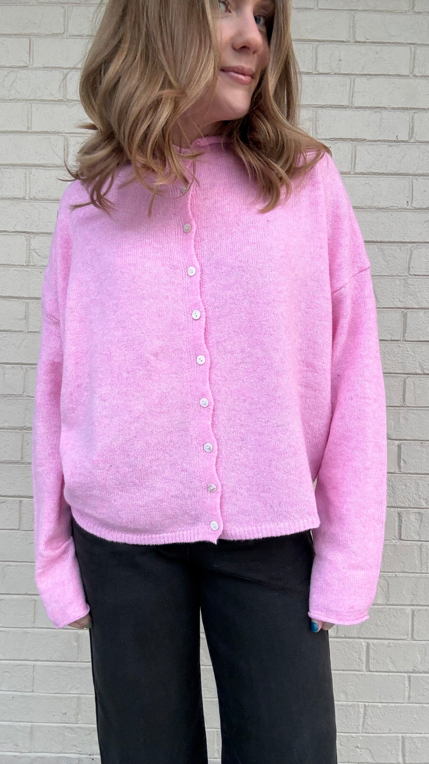 Pale Pink Piper Cardigan