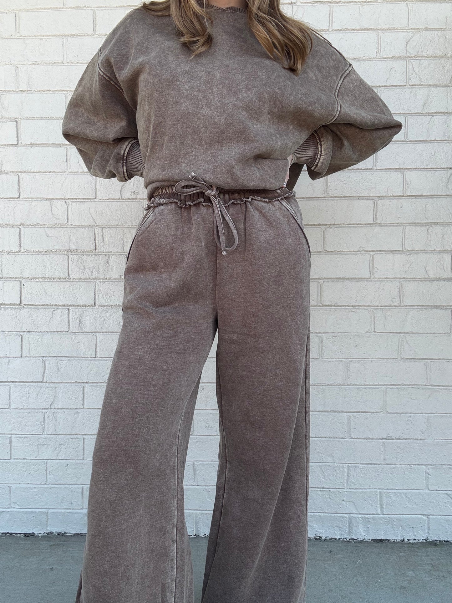Mocha Washed Sweatpants