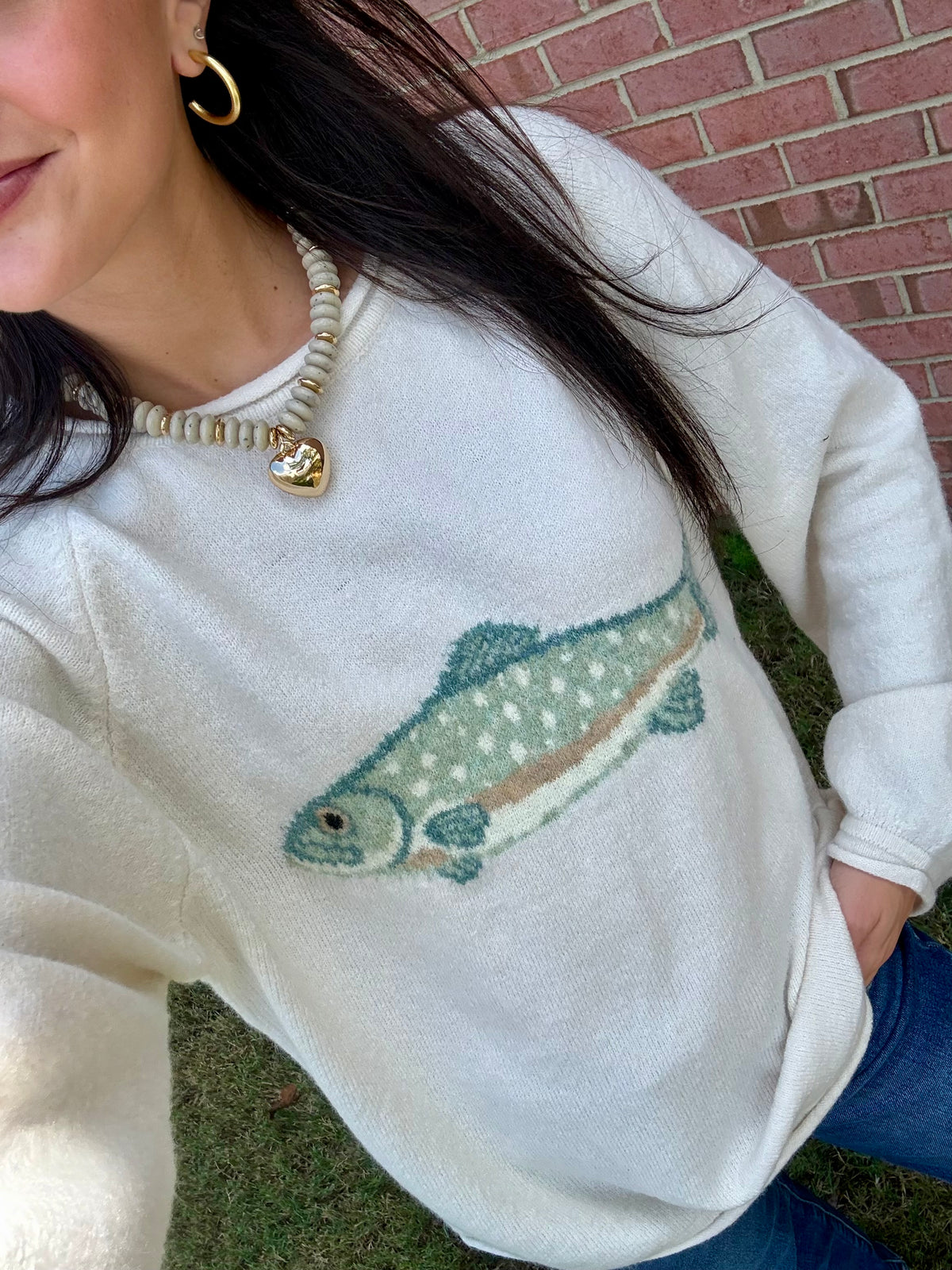 Lucky Catch Fish Sweater