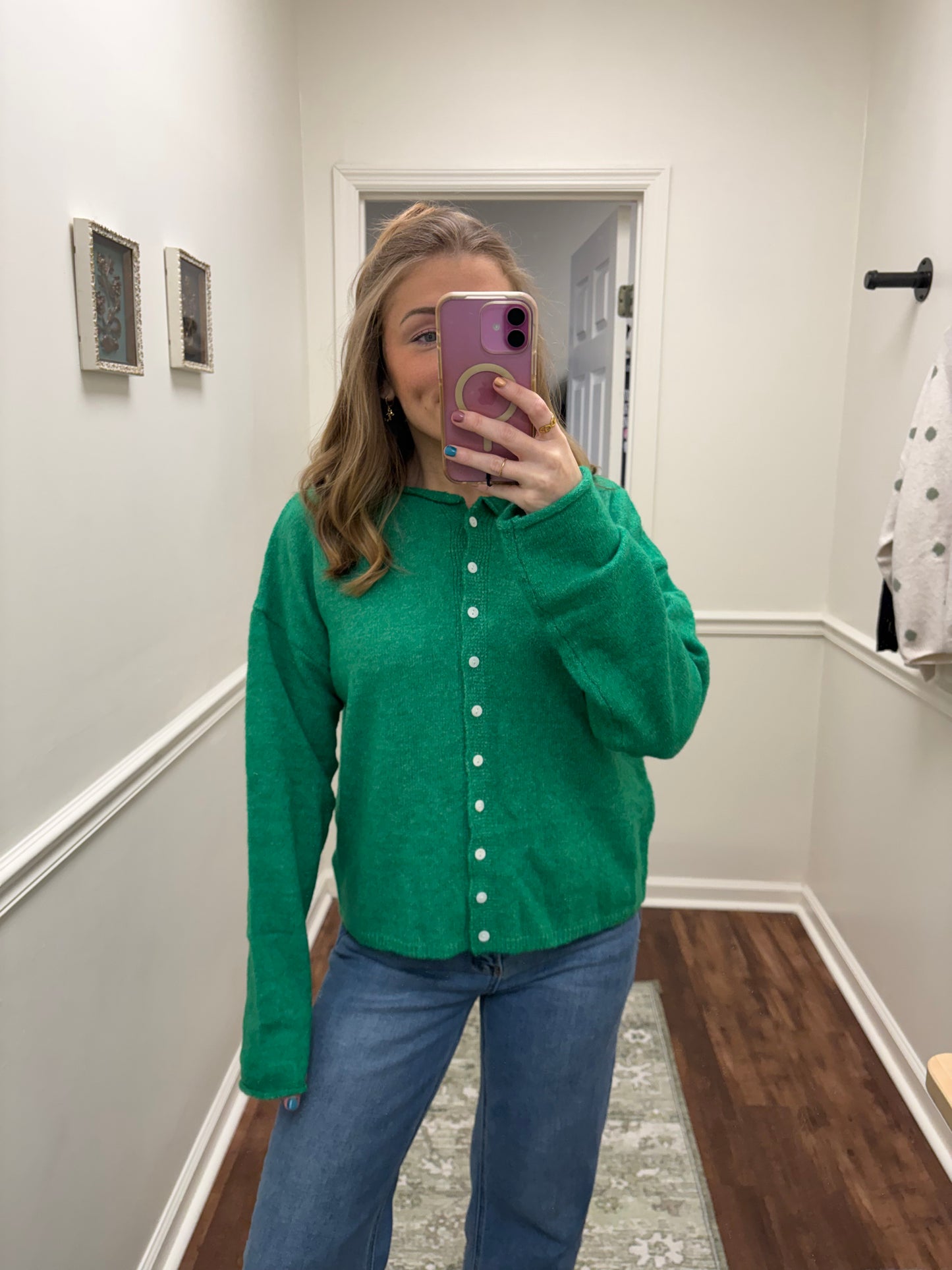 Jacie Kelly Green Cardigan