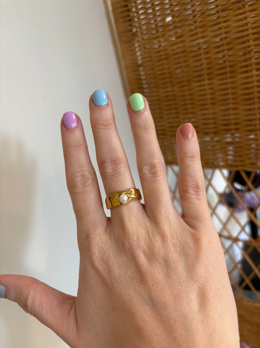 18K Pearl Ring