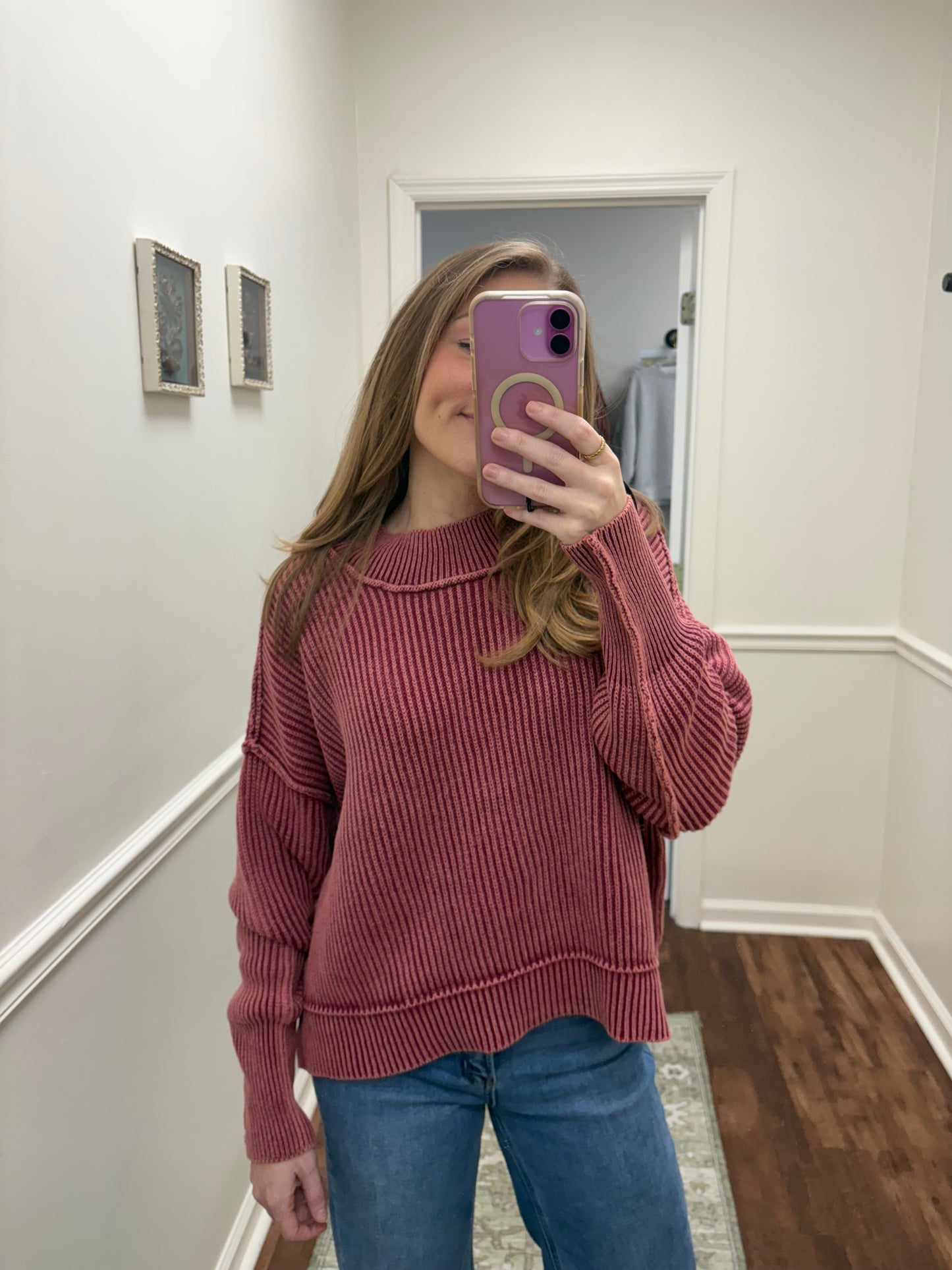 Ophelia Burgundy Sweater