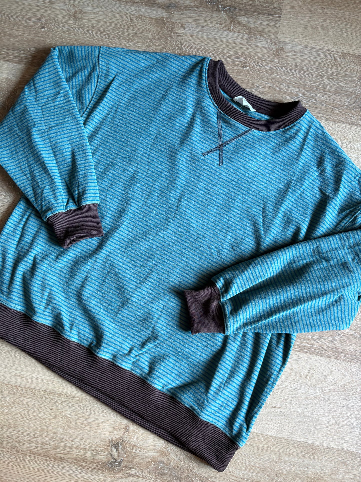Teal Buttery Soft Striped Pullover