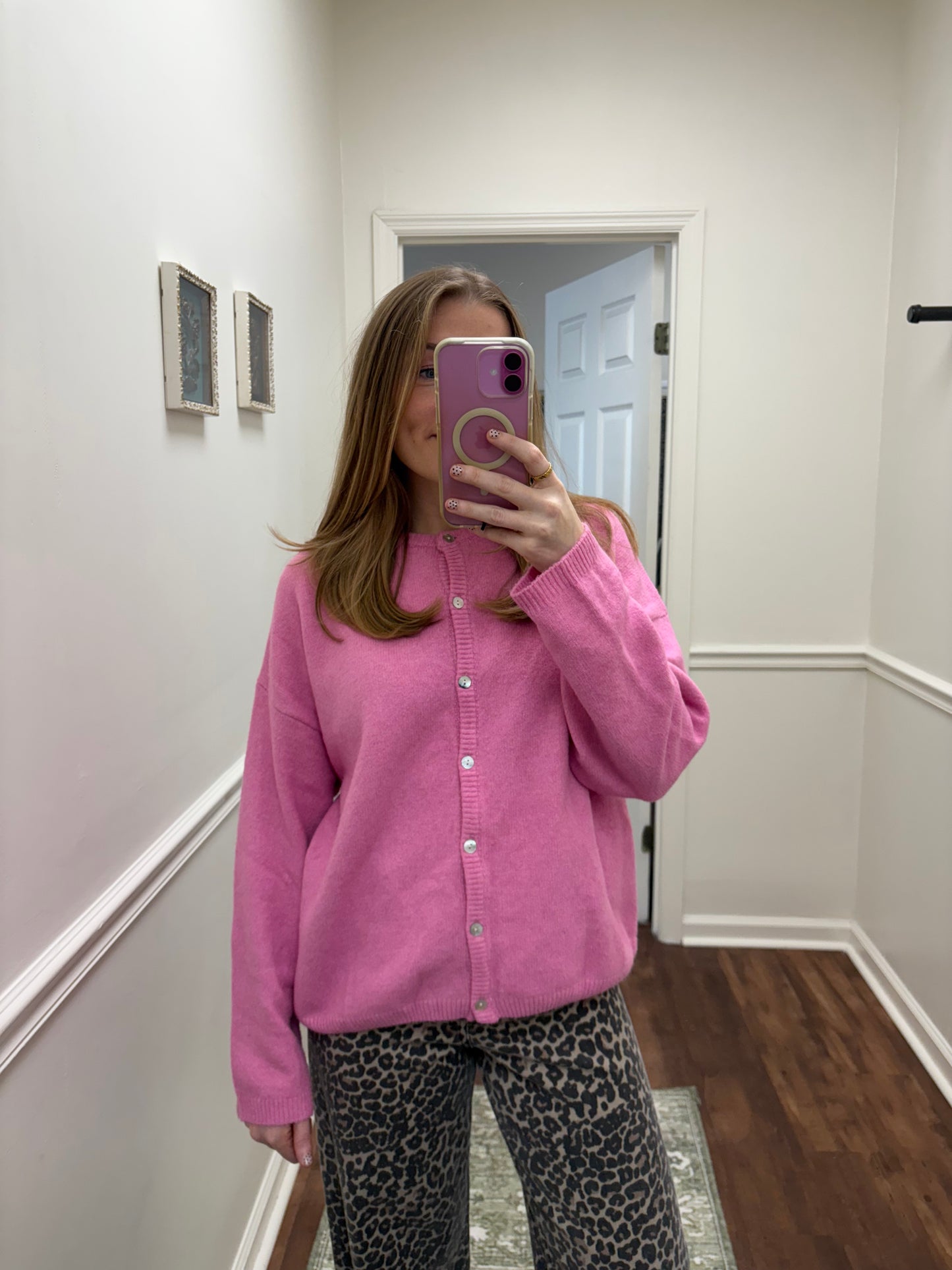 Maeve Pink Cardigan