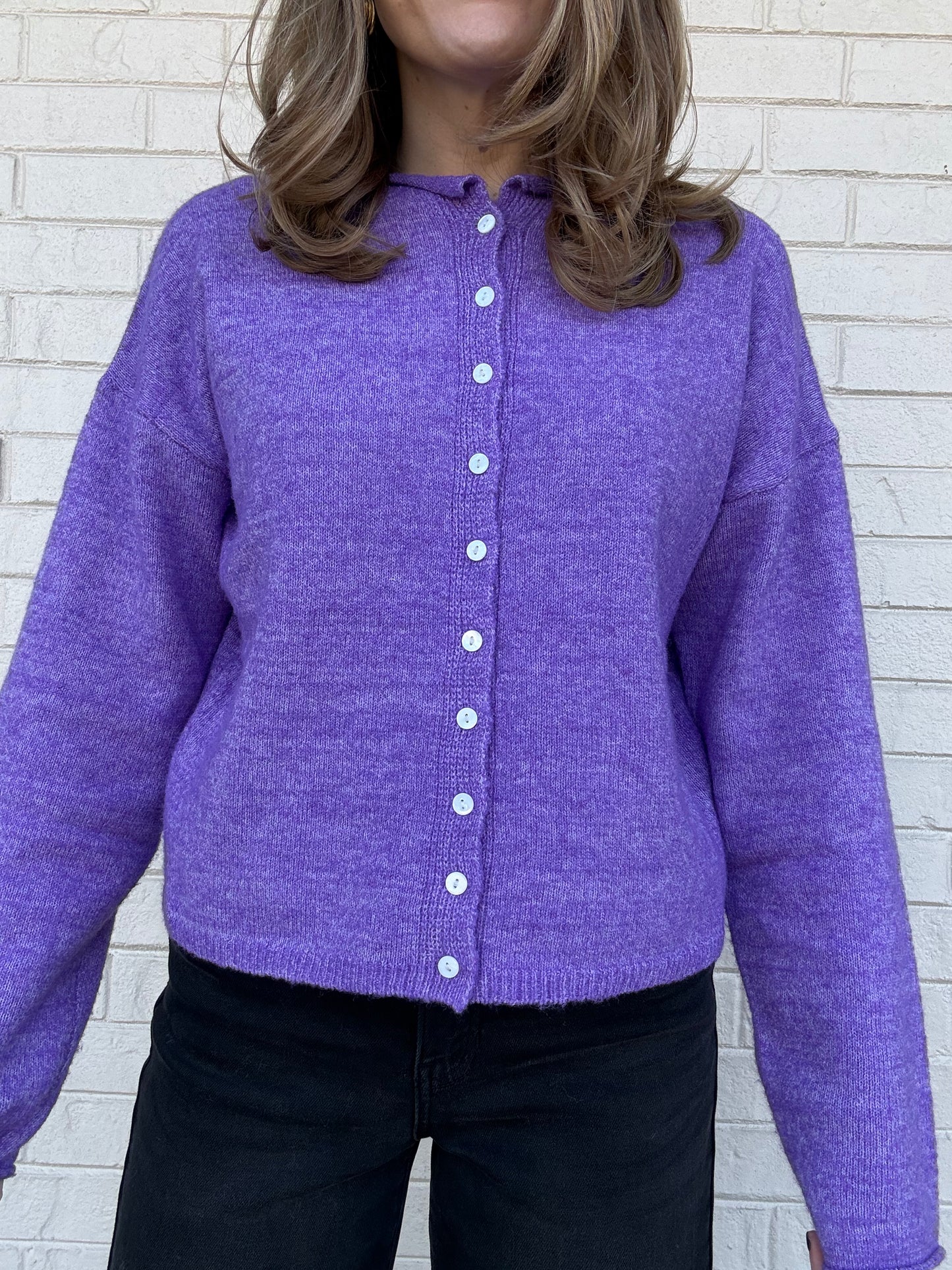 Jacie Purple Cardigan