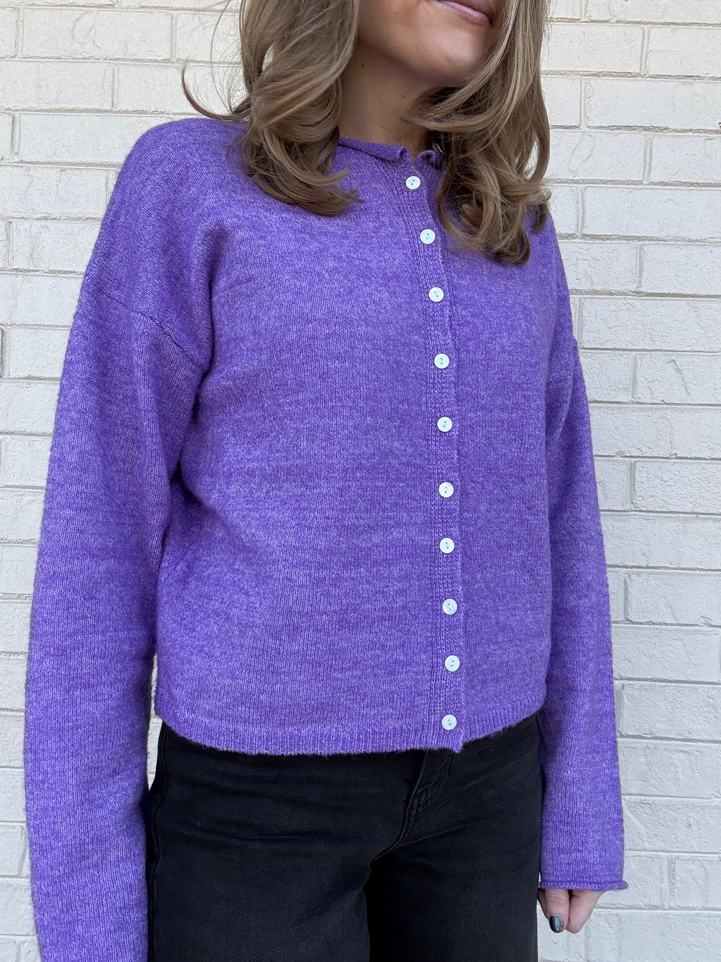 Jacie Purple Cardigan
