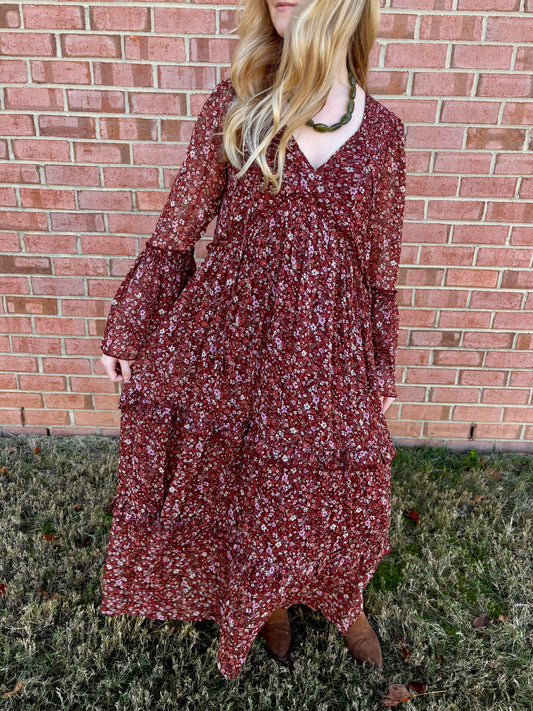 Mulled Wine Midi Dress