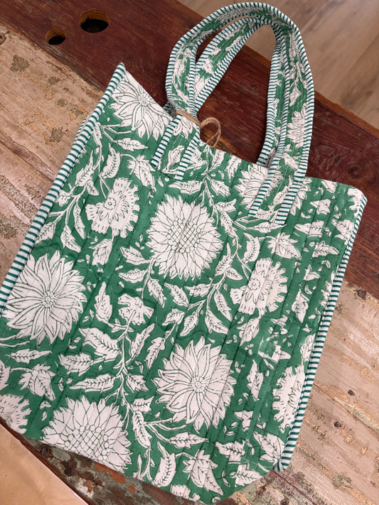 Sage Floral Mini Tote