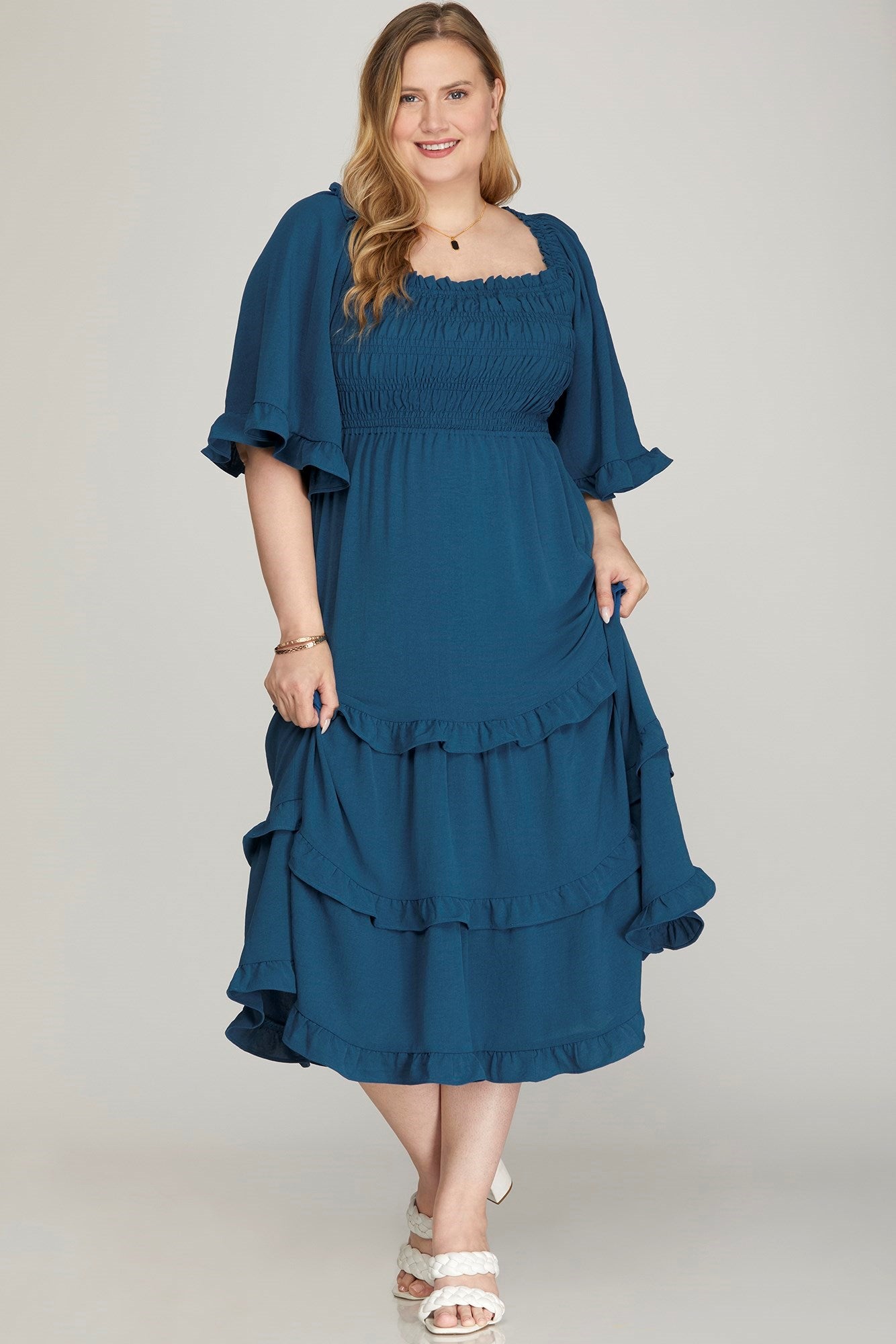 Jenny Teal Maxi Dress