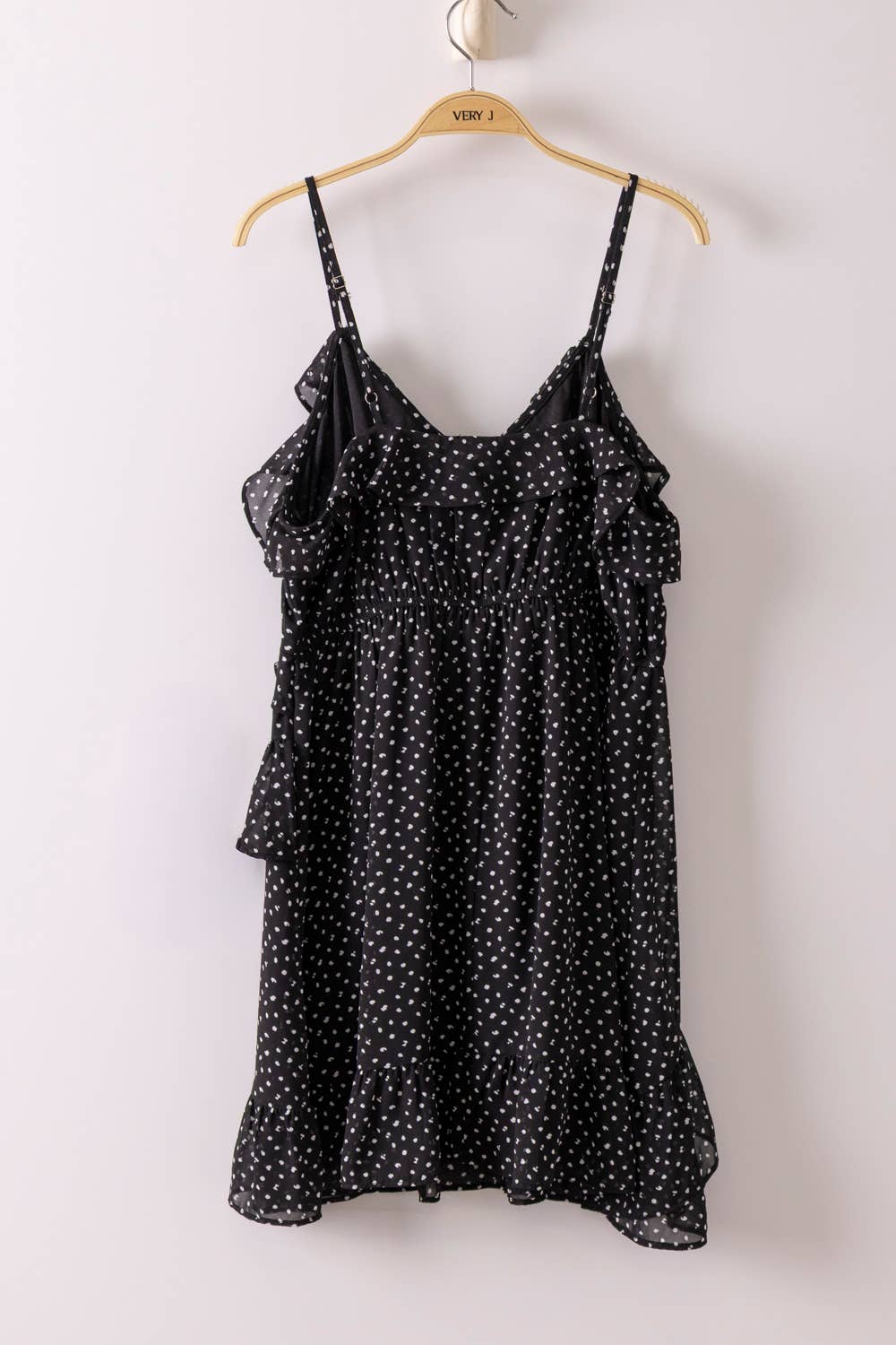 Lottie Black Polkadot Mini Dress