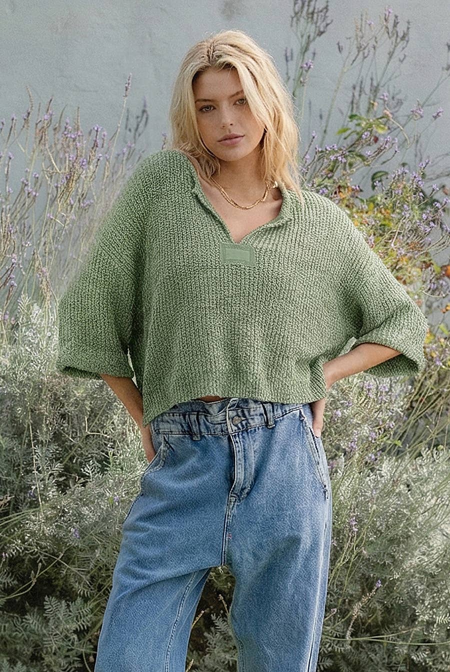Lenny Sage Sweater Top