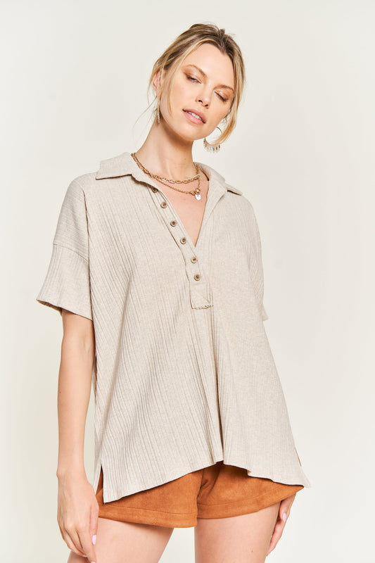 Evelyn Oatmeal Top