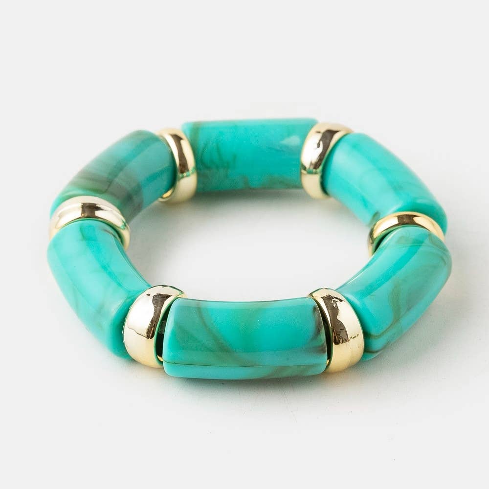 Resin Cylinder Block Bracelets