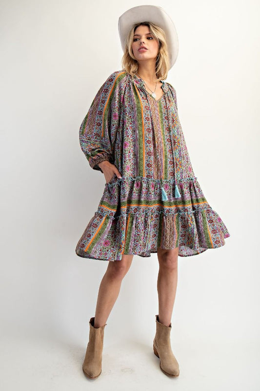 Marigold Printed Dress