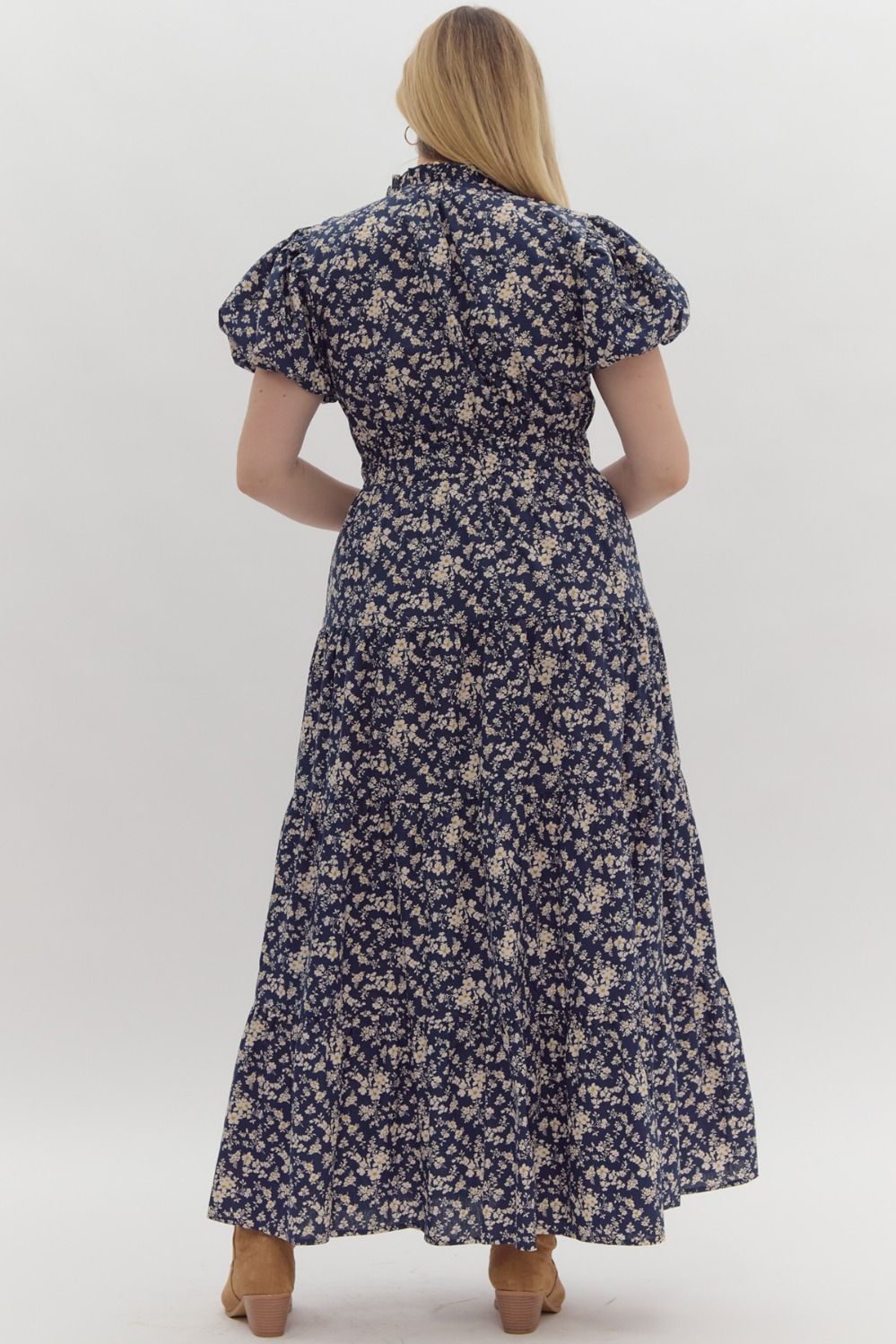 Navy Floral Maxi Dress