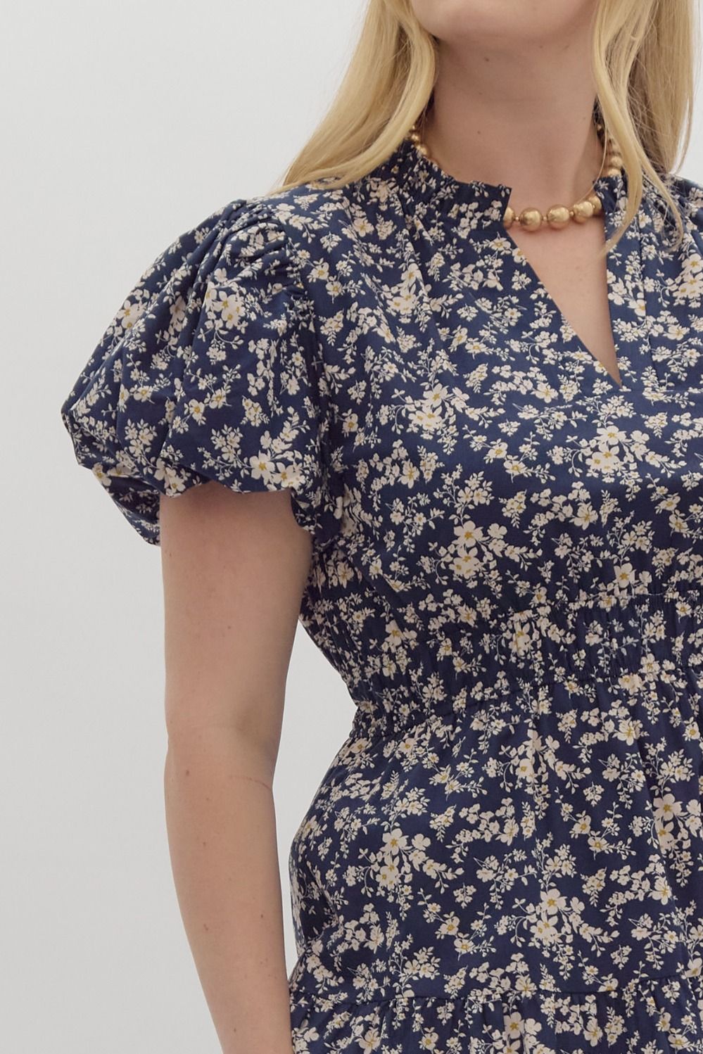 Navy Floral Maxi Dress