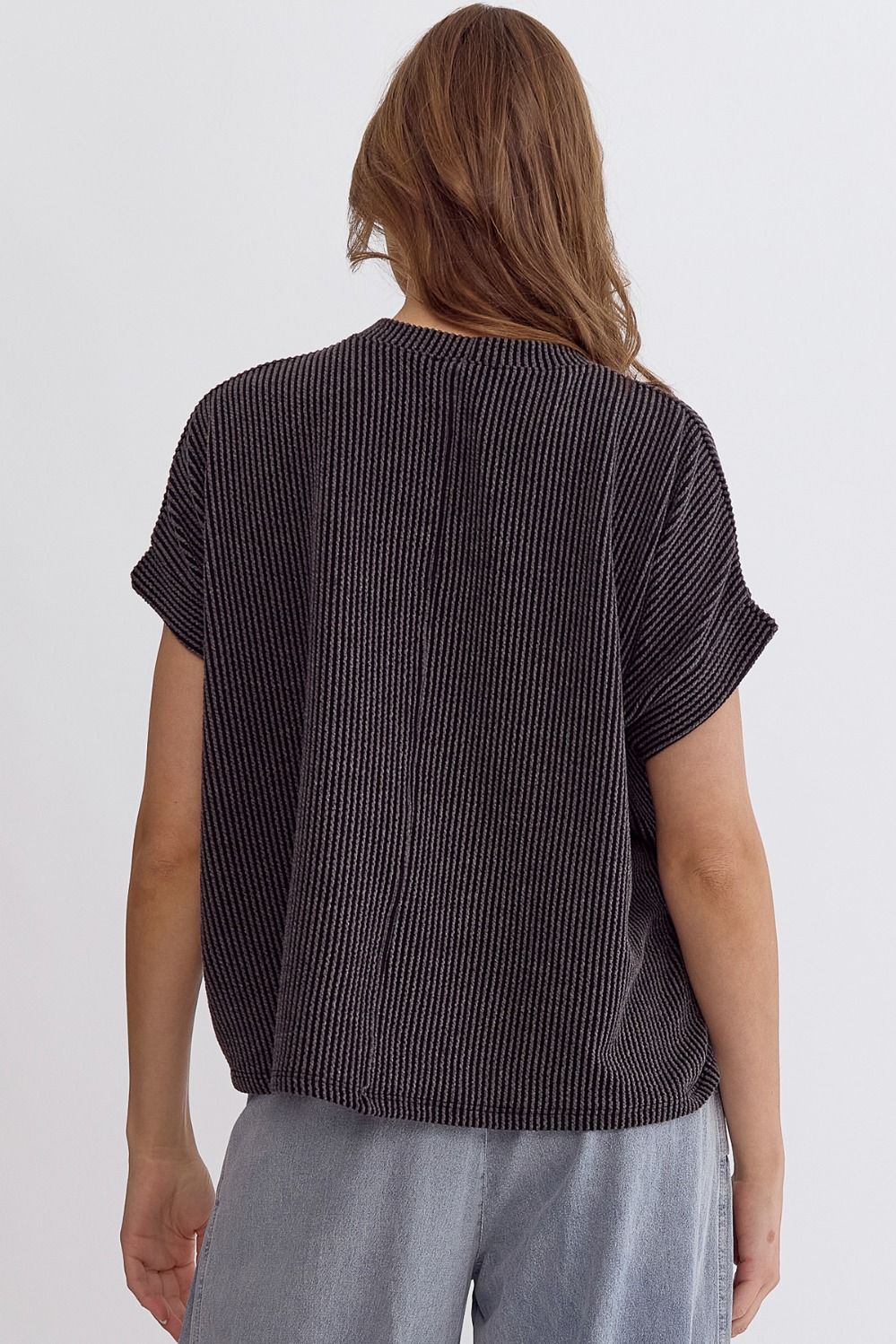 Lauren Charcoal Top