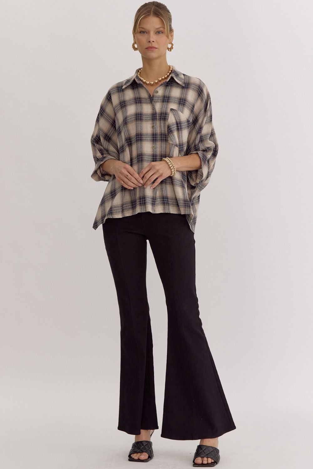 Dorothea Plaid Blouse