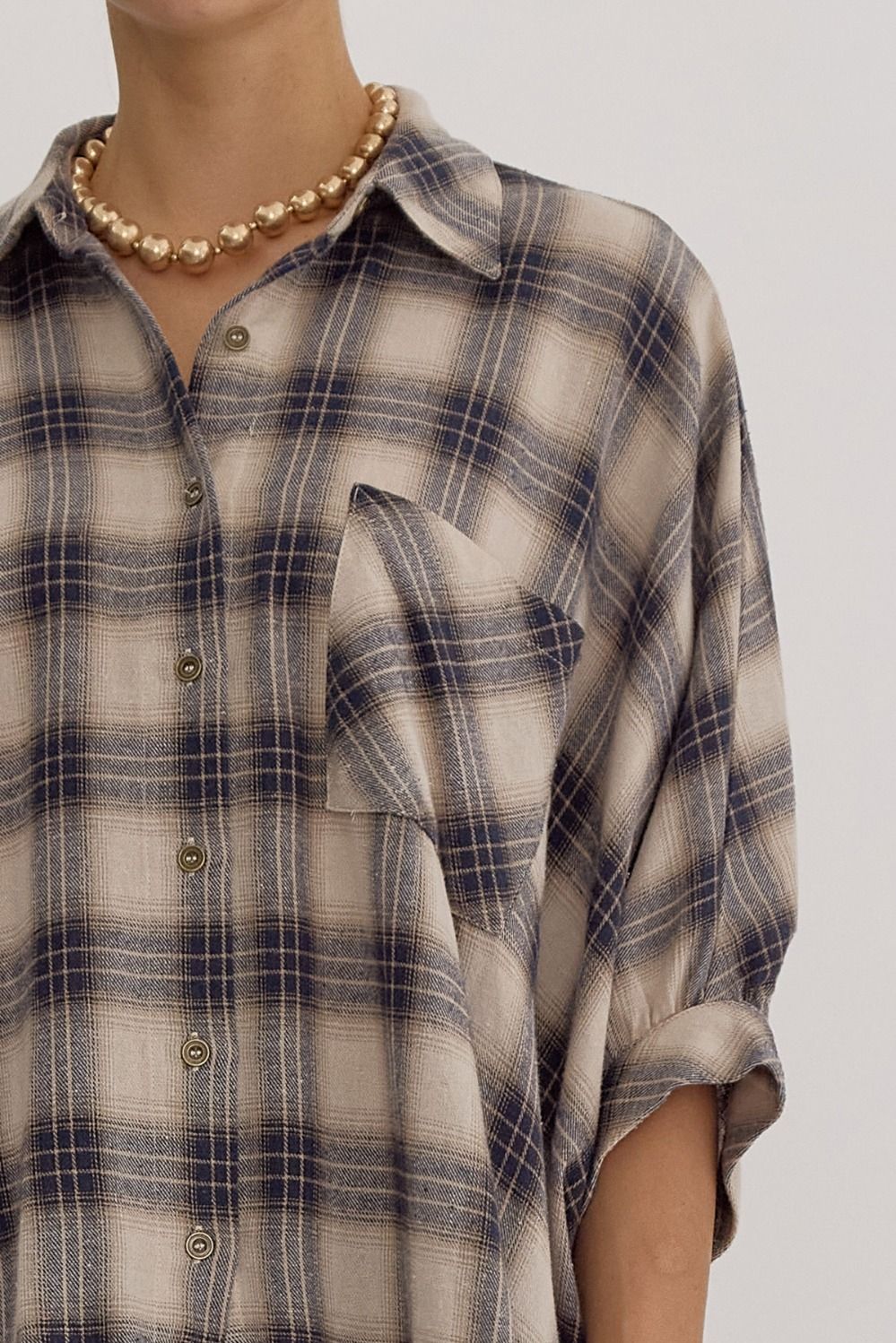 Dorothea Plaid Blouse