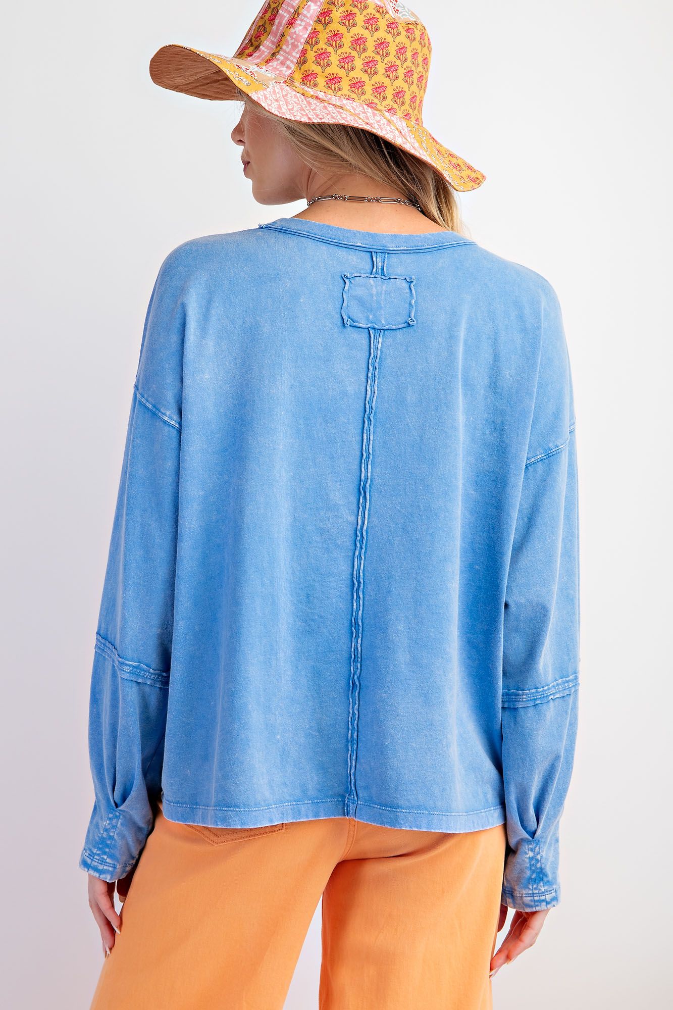 Peri Blue Pullover Top