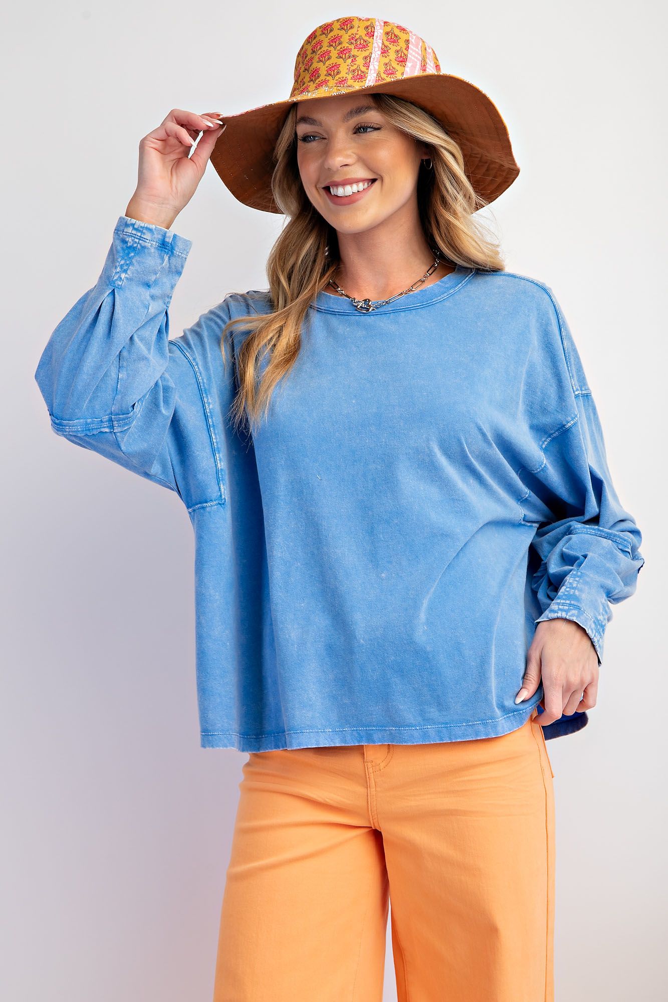 Peri Blue Pullover Top