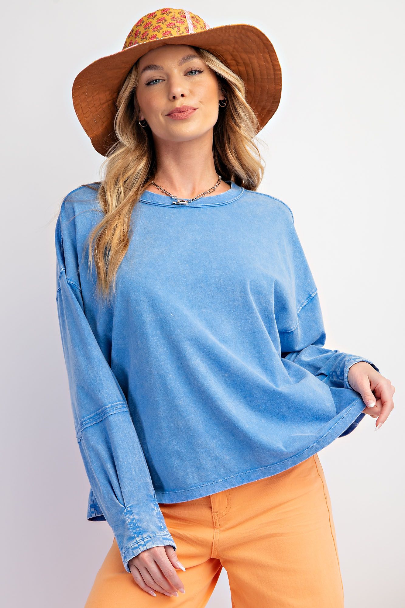 Peri Blue Pullover Top