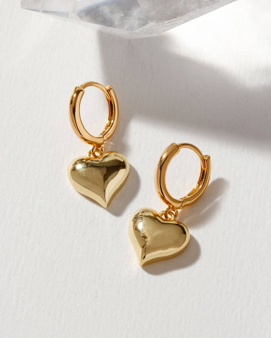 Heart Huggie Hoop Earring