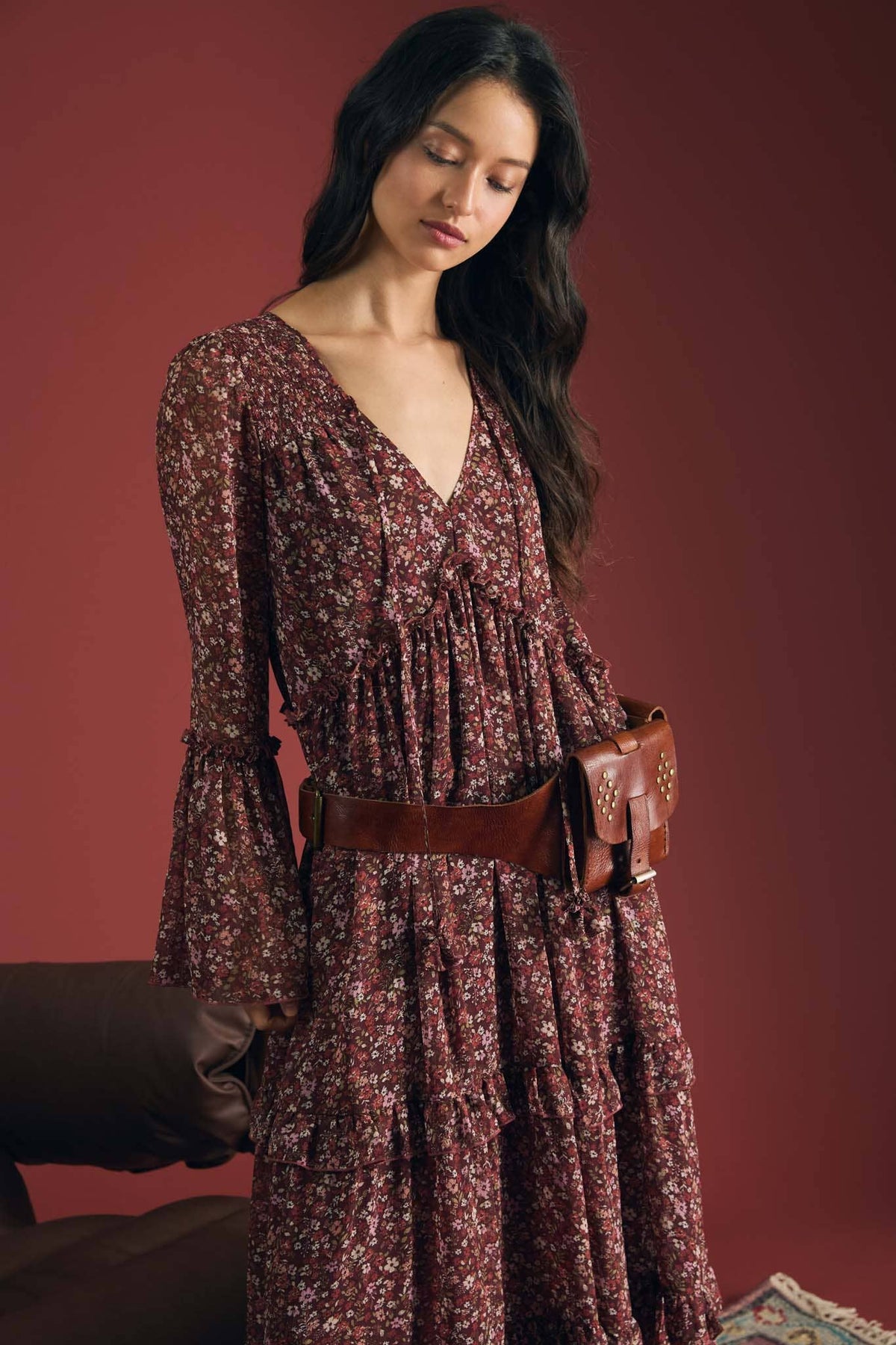 Mulled Wine Midi Dress